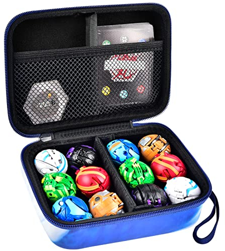 PAIYULE Hartschalenkoffer, kompatibel mit Phase 10 Kartenspiel. Passend für bis zu 360 Karten. Inklusive 2 herausnehmbaren Trennwänden (blau)