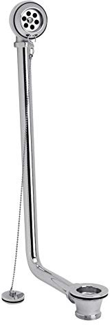 Exposed Chrome Traditional Bathroom Freestanding Bath Retainer Waste Plug Chain
