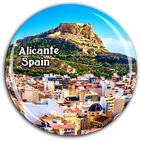 Weekino Santa Barbara Cathedral Alicante Spain Fridge Magnet 3D Crystal Glass Tourist City Travel Souvenir Collection Gift Strong Refrigerator Sticker