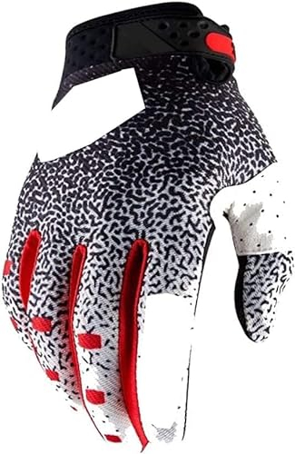 sigaer Atmungsaktive motorradhandschuhe Touchscreen vollfinger wasserdicht Winddicht Outdoor Motorrad Handschuhe für Mountain Moto Racing Weiß-XL