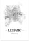 JUNIWORDS Stadtposter, Leipzig, Wähle eine Größe, 21 x 30 cm, Poster, Schrift A, Weiß