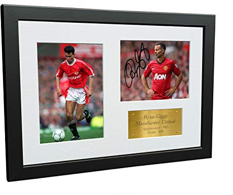 Kitbags & Lockers Ryan Giggs Photo dédicacée de Manchester United 30,5 x 20,3 cm