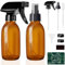 Tecohouse Glass Spray Bottles 4 OZ, Amber Empty Spray Bottle for Essential Oils, Small Glass Bottles for Cleaning Solutions, Plants, with Durable Nozzle, Labels, Funnel, Pipettes