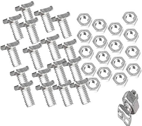 60 Pack Greenhouse Nuts and Bolts Square Head 10mm Aluminium Greenhouse Bolts & Nuts Greenhouse Accessories for Installing Building Repairing and Fixing Green House