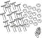 60 Pack Greenhouse Nuts and Bolts Square Head 10mm Aluminium Greenhouse Bolts & Nuts Greenhouse Accessories for Installing Building Repairing and Fixing Green House