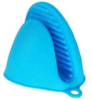 Guanti da forno in silicone per uso istantaneo in pentola o in cucina come portautensili o portabottiglie I supporti per guanti possono essere usati quando si cucina su una griglia Prese(blu, 1pcs)