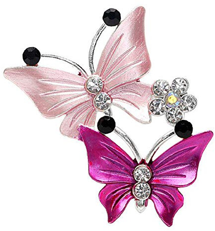 Clip per Profumo per Auto, Bella Doppia Farfalla per Presa d'Aria per Auto Deodorante per Profumo Arom-a Diffuser Decor Rosa Rosa Taglia Unica