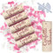 WeddingTree 6 x Konfettiwerfer Hochzeit ohne Knall - Bunter Partyspaß mit Konfetti durch Wurfbewegung - Party Popper als Partydeko für Geburtstage, Silverster und Hochzeiten