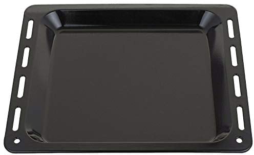 SPARES2GO Baking Tray Enamelled Pan Compatible with Zanussi Oven Cooker (448mm x 360mm x 25mm)