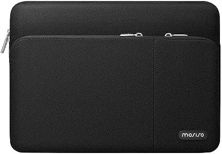 MOSISO 360 Protective Laptop Sleeve Bag Compatible with MacBook Air/Pro, 13-13.3 inch Notebook, Compatible with MacBook Pro 14 inch M4 M3 M2 M1 2025-2021 with 2 Front Separate Pockets, Black