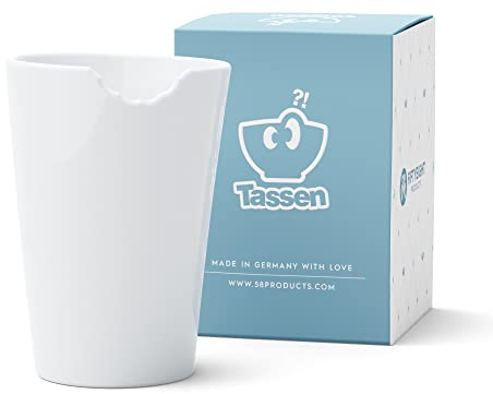 FIFTYEIGHT PRODUCTS / Tassen/Becher mit Biss“ (ohne Henkel, Porzellan, 400ml, weiß, Made in Germany)