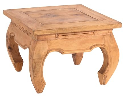 Vintage Design OPIUMTISCH MAHA 50 | 50x35cm(LxH), Mahagoni | Asiatischer Beistelltisch, Couchtisch, Beistelltisch aus Vollholz | Farbe: 08 honigfarben gewachst