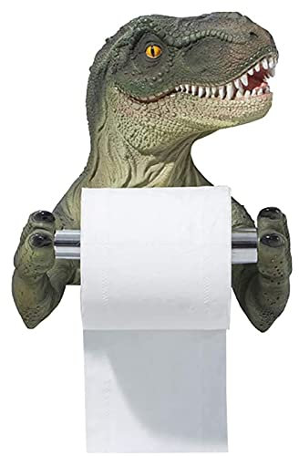 Porta rotolo di carta igienica con dinosauro 3D, creativa in resina, dispenser di carta velina per il bagno dei bambini