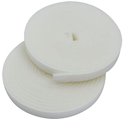 KOMBI Set 2 pezzi Nastro Parafreddo 10 mm x 8 mt Adesivo porta Finestra Portafinestra Guarnizione Schiuma Resina Espansa autoadesiva