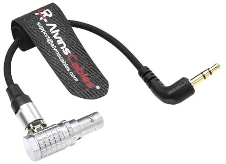 Timecode-Out-Kabel für Sound-Devices|Tentacle-Sync Zeitcode von 5-poligem Stecker rechtwinklig auf 3.5 mm TRS 6 Zoll|15 cm Alvin's Cables