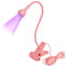 Meitawilltion 3W UV LED Desk Light,Flexible Gooseneck and Clamp Mini Desk Light with Switch,Portable Glue Curing Lamp Light for Mobile Repair Pink