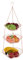 Relaxdays Obstkorb hängend, H x D: 73 x 28 cm, 3 Etagen, Stahl, runder Hängekorb für Obst & Gemüse, Obstschale, Kupfer