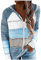 Kobilee Felpe Donna Patchwork Oversize Maglioncino Lavorato Cotone Felpe Curvy Cerniera Felpa Zip Manica Lunga Felpa con Cappuccio Maglione Hoodie Leggera Invernale