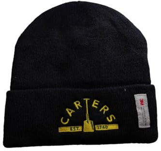 Carters - 3M Herren Heavy Duty Schwarz Beanie Mütze - Einheitsgröße, langlebige & warme Strickmütze für Arbeiter, Handwerker & Outdoor-Profis - Ideal für Baustellen, Arbeiten im Freien, Schwarz ,