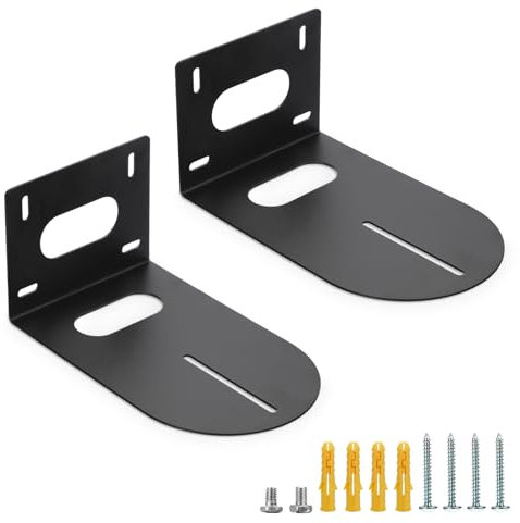 TOLIDA 2pcs Universal PTZ Camera Wall Mount Brackets - Solid Metal Wall Mount Holders for HuddleCam, AVIPAS, Lumens Cameras, Outdoor Wall Mounted Camera Brackets, Black