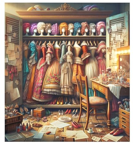 Adesivo per lavastoviglie vintage Backstage at The Theatre, copertura magnetica decorativa per pannello frigorifero, carino, copertura per porta d'ingresso, 58 x 66 cm