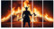 islandburner Prime Bild auf Leinwand Wikinger im Feuerschein der Nacht Bilder Wandbilder Poster