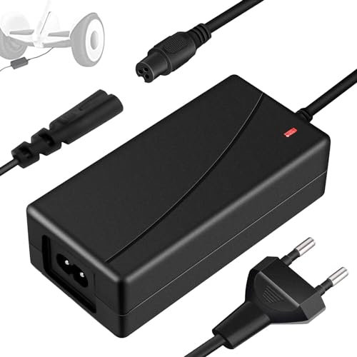 Chargeur Hoverboard Trotinette: 42V 2A 3 Broches Chargeur Trotinette Electrique avec Radiateur Ventilateur, Chargeur Trottinette électrique Accessoire pour Xiaomi M365 et Ninebot Scooter