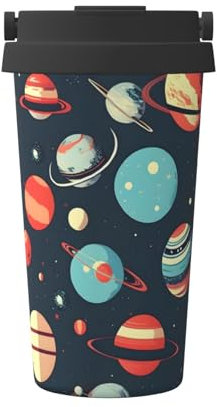Outer Space Planet Print Coffee Mug 17oz, Leakproof Coffee Cup With Lid,Coffee Thermos,For Gifting Or Daily Use