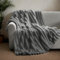 TOPCHANCES Kuscheldecke Kaninchen Plüsch Flauschige Decke Super Soft Wohndecke Dick Flanell Bubble Couchdecke Warme Überwurfdecke Sofadecke Vielseitig Blanket Für Bett Sofa,Dunkelgrau,160×200cm