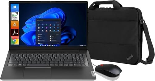Lenovo V15, Pc Portatile Notebook, Intel i3-1215U, Full HD 15,6, 16GB Ram Ddr4, 512GB Ssd Nvme, Windows 11 Pro + Borsa e Mouse Usb Lenovo - Pronto All'Uso