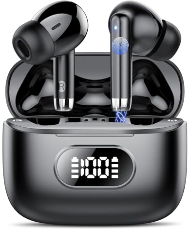 Bluetooth Kopfhörer, Kopfhörer Kabellos Bluetooth 5.3 In Ear Kopfhörer Bluetooth mit 4 ENC Noise Cancelling Mic, Kabellose Kopfhörer 40H Earbuds Tiefer Bass