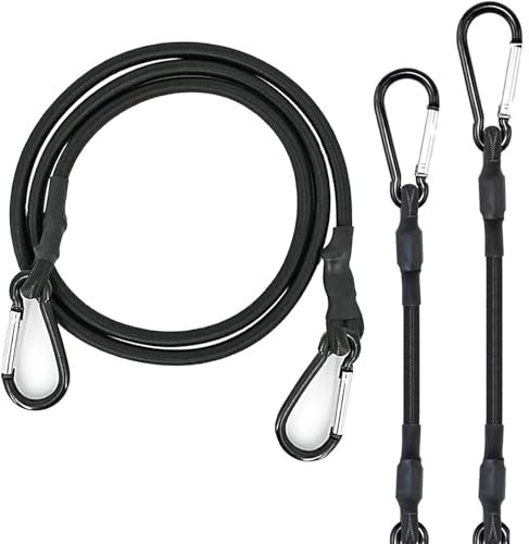 3 Stück Spanngummi mit Karabiner, 30cm Expander mit Karabiner, Spanngummi mit Haken, Expander mit Haken für Bündeln Camping