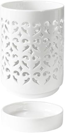 Futihana Macetas para Orquídeas con Agujeros, Maceta de Cerámica para Orquídeas de 4 Pulgadas, Interior y Exterior, Mediano