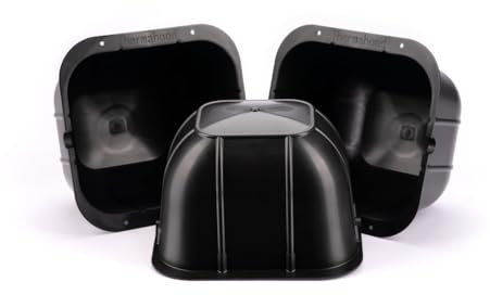 Thermahood - TH125 Pack of 10 - Airtight Downlight Covers for Over Recessed Lights and Downlights - Energy Efficient, Black, 190 x 190 x 125mm