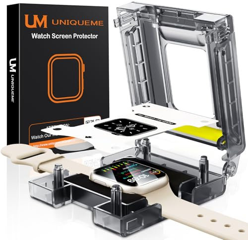 UM UNIQUEME per Apple Watch Serie 44/45 mm protezione dello schermo-TPU flessibile per la protezione dello schermo di iwatch 44/45 mm, senza bolle, trasparente HD, copertura completa-4 pezzi