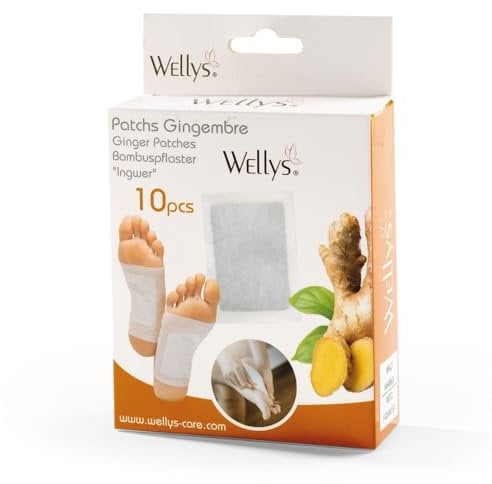 SHOP-STORY- GINPATCH : Pack de 10 Patchs Plantaires Détoxifiants et Vivifiants au Gingembre et Bambou
