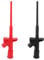 2 Stück Multimeter Kabel Prüfsonde, Professionelle Isolierte Schnell Test Haken Clip, Prüfspitze Isolierte 10a Krokodilklemme Prüfsonde Mit 4mm Bananenbuchse Schnell Prüfklammer Abnehmbare Sonde Multi