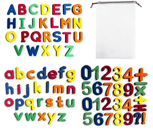 79 Stück bunte magnetische Alphabet-Zahlen, Spielzeug, Alphabet-Spielzeug, Lernspielzeug, zum Lernen, Rechtschreiben, Zählen, einschließlich Buchstaben, Zahlen, Symbole