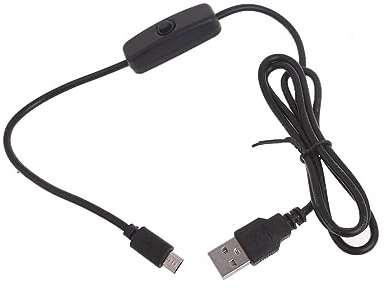MOLKASIA Cable de carga USB con interruptor USB 2.0 a microUSB convertidor para cable USB a USB RaspberryPi
