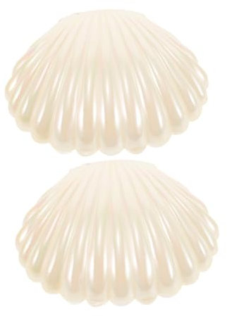 Parliky 2 Stück Muschel Schmuckkästchen Meerjungfrau Ornament Dekorationstablett Hochzeitsdeko Schmuckständer Halter Dessertboxen Muschel Süßigkeitsschale Hochzeits