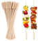 ANTETOK 100 Pieces Bamboo Skewers 30cm, Premium Food Grade BBQ Skewers Bamboo Cocktail Sticks for Finger Food, Kebab, Canape, Marshmallow, Fruit and Burger