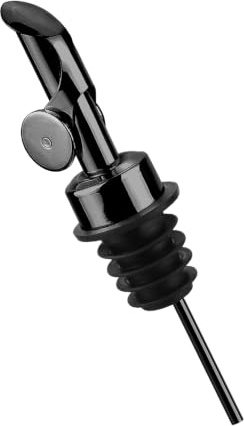 Tong Li Olive Oil Dispenser Spout, 304 Stainless Steel, Automatic Opening and Closing, Leak-Proof, (black 1 piece)