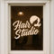 Hair Studio - Adhesivo de vinilo elegante para puertas o ventanas de salón de belleza