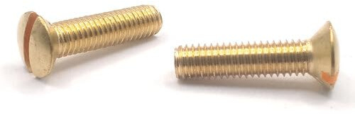 Linsensenkschraube mit Schlitz - DIN 964 / ISO 2010 - Messing gelb (M5 x 16, 10 Stück)