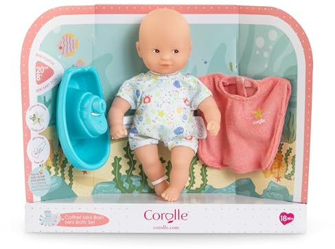 Corolle - Mon Premier Poupon, Coffret Mini Bain, 20 cm, dès 18 Mois, 9000120330