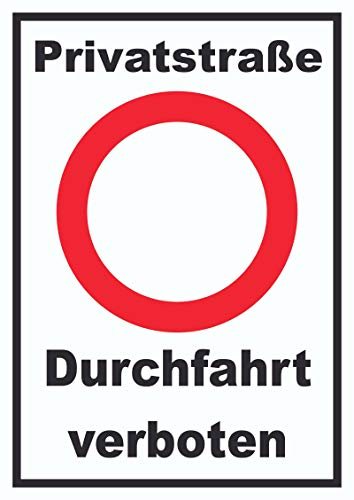 HB-Druck Privatstraße Durchfahrt verboten Schild A1 (594x841mm)