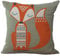 FeiliandaJJ Pillowcase, Kissenbezug kissenhülle Kopfkissenbezug Weihnachten Dekoration Cute Fuchs Leinen Super weich Sofakissen für Wohnzimmer Sofa Bed Home,45x45cm (B)