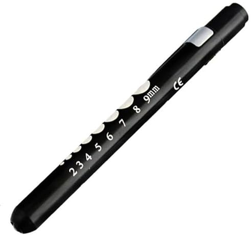 BE-TOOL Mini linterna de pluma linterna médica de diagnóstico, mini linterna LED reutilizable linterna linterna linterna para el hogar, al aire libre, médico, EMT, emergencia (negro, 1 paquete)
