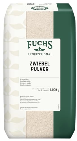 Fuchs Professional - Zwiebelpulver | 1 kg im großen Beutel | Schonend verarbeitet, zum Würzen von herzhaften Gerichten | Für Großverbraucher und Gastronomie