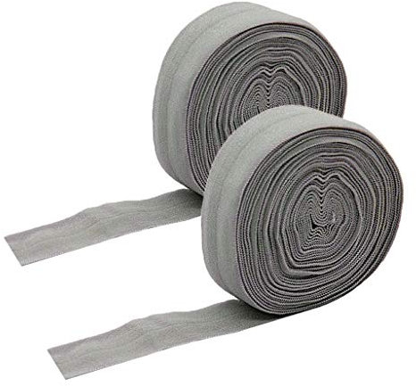 F Fityle 2 10mx20mm Bias Grey Elastic Cord Für DIY Bettdecke Manschette Schneiderei